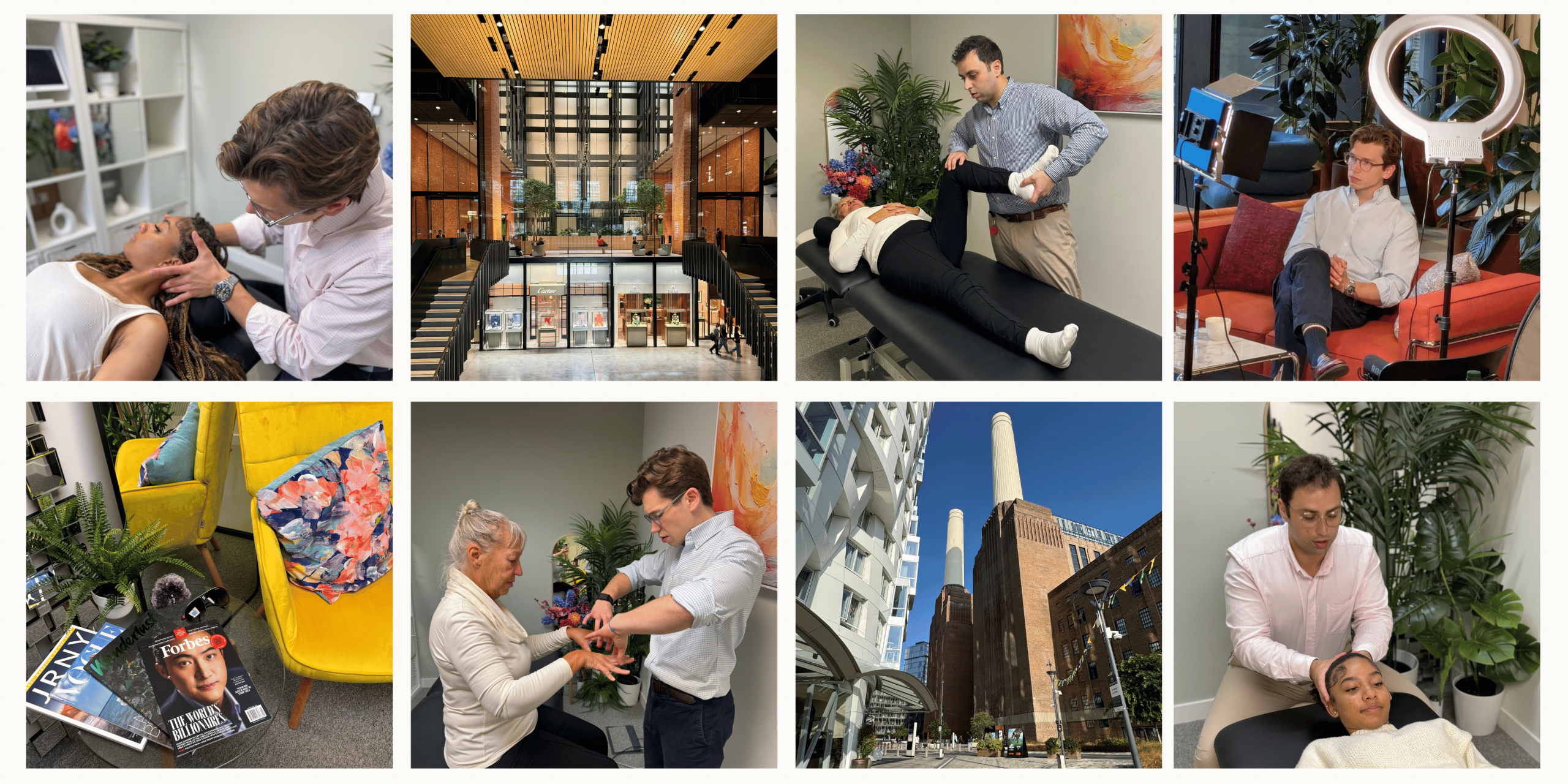 Lots of images of what it is liken to get a chiropractor job London at Battersea and Chelsea chiropractic