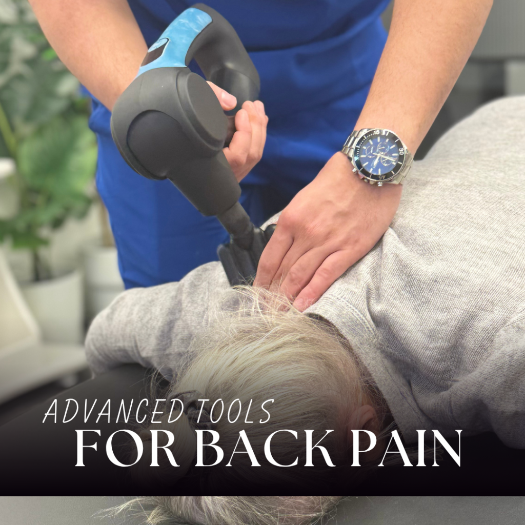 Physiotherapy in Battersea shows a physio using a special physio tool to give a treatment after the consultation.