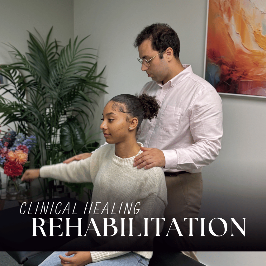 One of our Battersea Physiotherapy Team Members treating a new patient with a consultation and treatment on first visit at Battersea Power Station.